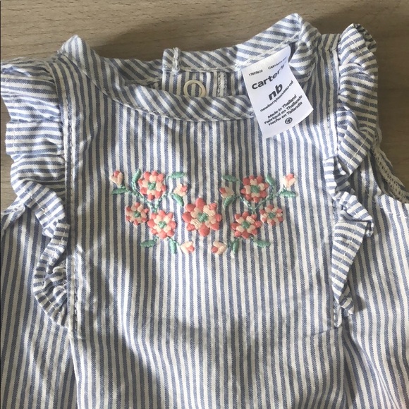 Pinstripe baby romper - Picture 3 of 4